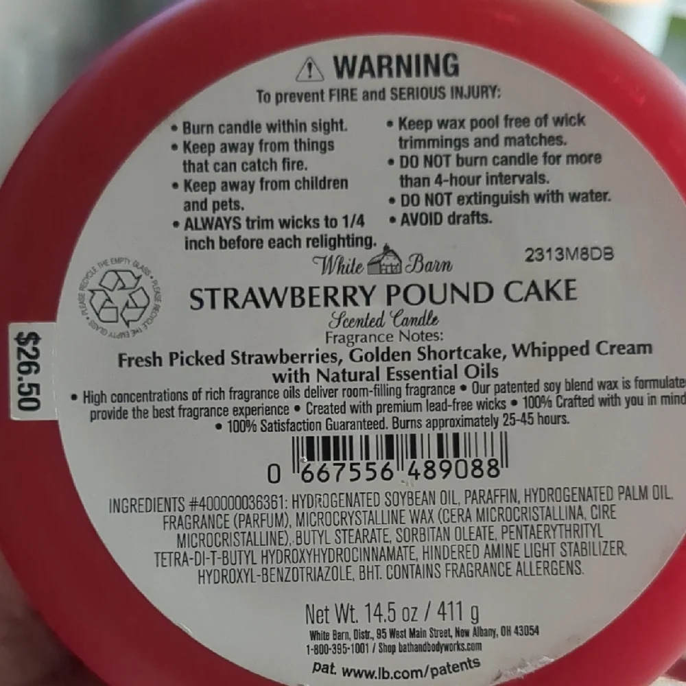 🌹BBW 3PC SET STRAWBERRY POUND CAKE 🎂 - Picture 5 of 5